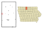 Kossuth County Iowa Incorporated and Unincorporated areas Fenton Highlighted